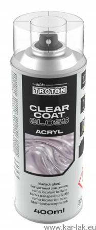 TROTON Lakier bezbarwny połysk akryl w sprayu 400ml