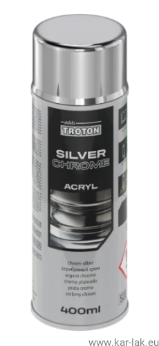 TROTON Lakier akrylowy srebrny chrom spray 400 ml
